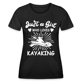 Kayaker Kayak Kayaking - Women's Functional T-Shirt - black - Front - AI Model Female 172 light (172cm)