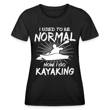 Kayaking Kayaker - Frauen Funktions-T-Shirt - Schwarz - Vorne - AI Model Female 172 light (172cm)