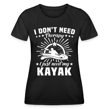 Kayaking Therapy Kayaker - Frauen Funktions-T-Shirt - Schwarz - Vorne - AI Model Female 172 light (172cm)