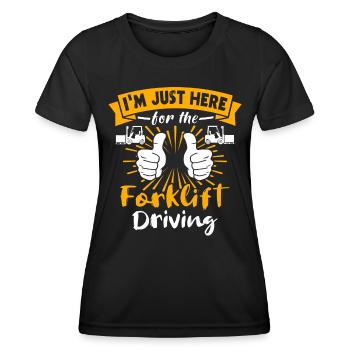 Gabelstapler Staplerfahrer - Frauen Funktions-T-Shirt - Schwarz - Vorne - AI Model Female 172 light (172cm)