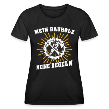 Zimmermann Zimmern Zimmerer - Frauen Funktions-T-Shirt - Schwarz - Vorne - AI Model Female 172 light (172cm)