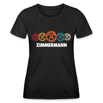 Zimmerer Zimmerleute Zimmermann - Frauen Funktions-T-Shirt - Schwarz - Vorne - AI Model Female 172 light (172cm)