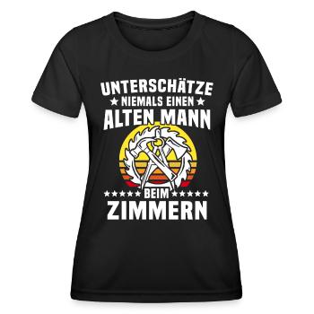 Zimmerer Zimmerleute Zimmermann - Frauen Funktions-T-Shirt - Schwarz - Vorne - AI Model Female 172 light (172cm)