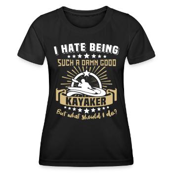 Kayakiste Kayak Kayak - T-shirt sport Femme - noir - Devant - AI Model Female 172 light (172cm)