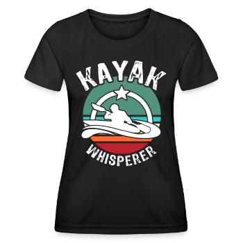 Kayak Flüsterer Kayaking - Frauen Funktions-T-Shirt - Schwarz - Vorne - AI Model Female 172 light (172cm)