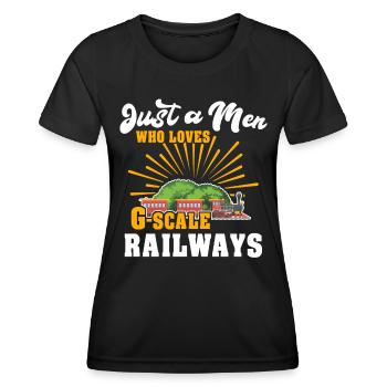 Garden Railway Model Railway Gauge G - Women's Functional T-Shirt - black - Front - AI Model Female 172 light (172cm)