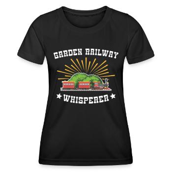 Gartenbahn Modelleisenbahn Spur G - Frauen Funktions-T-Shirt - Schwarz - Vorne - AI Model Female 172 light (172cm)