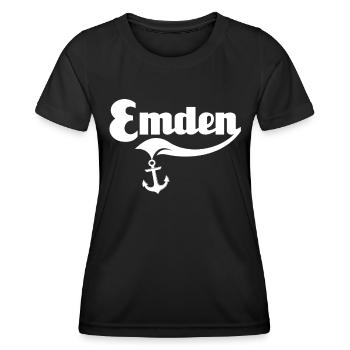 Emden Mer du Nord Emdener - T-shirt sport Femme - noir - Devant - AI Model Female 172 light (172cm)