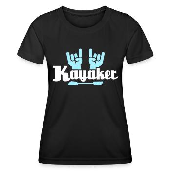 Kayaker Kayaking Kayak - Frauen Funktions-T-Shirt - Schwarz - Vorne - AI Model Female 172 light (172cm)
