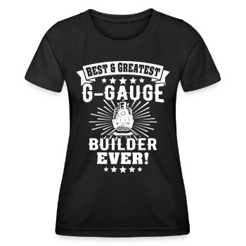 Chemin de fer miniature de jardin Voie G - T-shirt sport Femme - noir - Devant - AI Model Female 172 light (172cm)