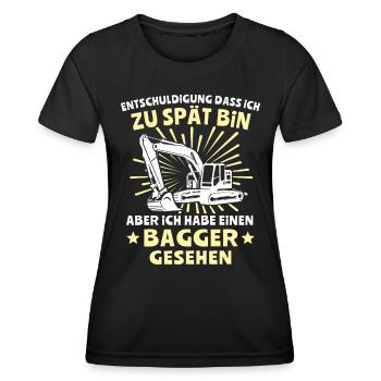 Baggerfuehrer Baggerfahrer - Frauen Funktions-T-Shirt - Schwarz - Vorne - AI Model Female 172 light (172cm)