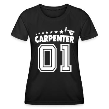 Charpentier, charpentier, charpentier, - T-shirt sport Femme - noir - Devant - AI Model Female 172 light (172cm)