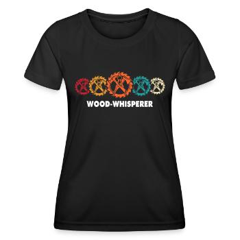 Charpentier, charpentier, charpentier, - T-shirt sport Femme - noir - Devant - AI Model Female 172 light (172cm)