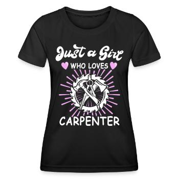 Charpentier, charpentier, charpentier, - T-shirt sport Femme - noir - Devant - AI Model Female 172 light (172cm)