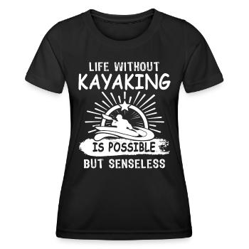 Kayaker Kayaking - Women's Functional T-Shirt - black - Front - AI Model Female 172 light (172cm)