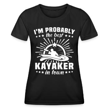 Kayaker Kayaking - Women's Functional T-Shirt - black - Front - AI Model Female 172 light (172cm)