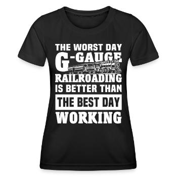 Gartenbahn Spur G Modelleisenbahn - Frauen Funktions-T-Shirt - Schwarz - Vorne - AI Model Female 172 light (172cm)