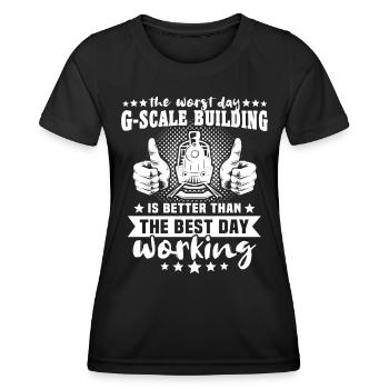 Gartenbahn Spur G Modelleisenbahn - Frauen Funktions-T-Shirt - Schwarz - Vorne - AI Model Female 172 light (172cm)