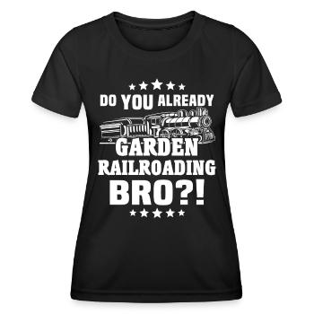 Garden Railway Gauge Model Railway - Women's Functional T-Shirt - black - Front - AI Model Female 172 light (172cm)