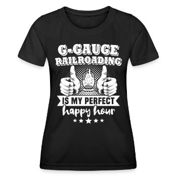 Gartenbahn Spur G Modelleisenbahn - Frauen Funktions-T-Shirt - Schwarz - Vorne - AI Model Female 172 light (172cm)