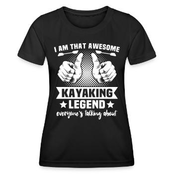 Kayaking Kayaker - Frauen Funktions-T-Shirt - Schwarz - Vorne - AI Model Female 172 light (172cm)