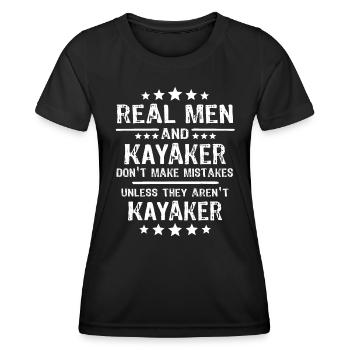 Kayaking Kayaker - Frauen Funktions-T-Shirt - Schwarz - Vorne - AI Model Female 172 light (172cm)