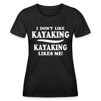 Kayaking Kayaker - Frauen Funktions-T-Shirt - Schwarz - Vorne - AI Model Female 172 light (172cm)