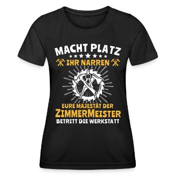Zimmermann Zimmerer - Frauen Funktions-T-Shirt - Schwarz - Vorne - AI Model Female 172 light (172cm)