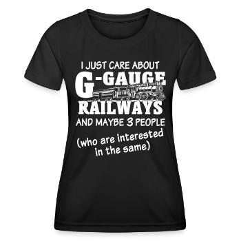 Modelleisenbahn Spur G Gartenbahn - Frauen Funktions-T-Shirt - Schwarz - Vorne - AI Model Female 172 light (172cm)