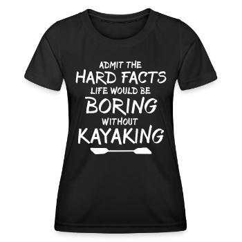 Kayaker Kayaking - Frauen Funktions-T-Shirt - Schwarz - Vorne - AI Model Female 172 light (172cm)