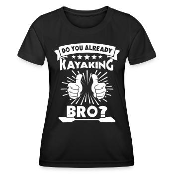 Kayaker Kayaking - Frauen Funktions-T-Shirt - Schwarz - Vorne - AI Model Female 172 light (172cm)