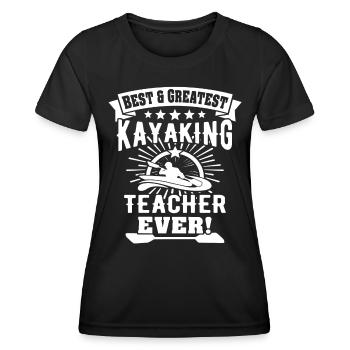 Kayaker Kayaking - Frauen Funktions-T-Shirt - Schwarz - Vorne - AI Model Female 172 light (172cm)