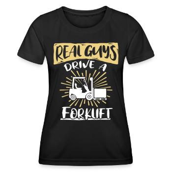 Chariot élévateur à fourche - T-shirt sport Femme - noir - Devant - AI Model Female 172 light (172cm)