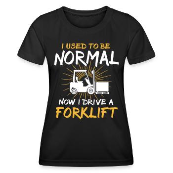 Chariot élévateur à fourche - T-shirt sport Femme - noir - Devant - AI Model Female 172 light (172cm)