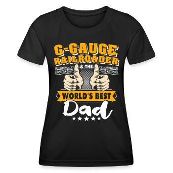 Garden railway gauge G Papa - Women's Functional T-Shirt - black - Front - AI Model Female 172 light (172cm)