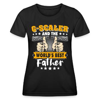 Garden railway gauge G Papa - Women's Functional T-Shirt - black - Front - AI Model Female 172 light (172cm)