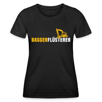Excavator operator Excavator driver - Women's Functional T-Shirt - black - Front - AI Model Female 172 light (172cm)