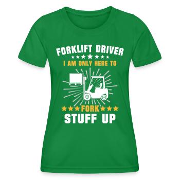Staplerfahrer Stapler - Frauen Funktions-T-Shirt - Kelly Green - Vorne - AI Model Female 172 dark (172cm)