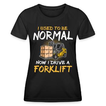 Staplerfahrer Stapler - Frauen Funktions-T-Shirt - Schwarz - Vorne - AI Model Female 172 light (172cm)