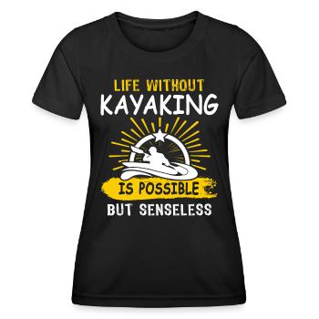 Kayaker Kayak Kayaking - Frauen Funktions-T-Shirt - Schwarz - Vorne - AI Model Female 172 light (172cm)