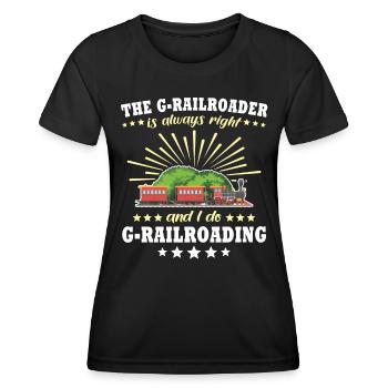 Gartenbahn Hat Recht Garteneisenbahn Spur G - Frauen Funktions-T-Shirt - Schwarz - Vorne - AI Model Female 172 light (172cm)