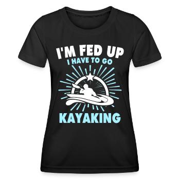 Kayaking Kayaker - Frauen Funktions-T-Shirt - Schwarz - Vorne - AI Model Female 172 light (172cm)