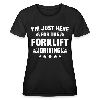 Chariot élévateur Conducteur Chariot élévateur à fourche - T-shirt sport Femme - noir - Devant - AI Model Female 172 light (172cm)
