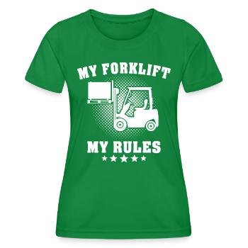 Stapler Staplerfahrer - Frauen Funktions-T-Shirt - Kelly Green - Vorne - AI Model Female 172 dark (172cm)