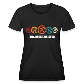 Zimmermann Zimmerleute Zimmerer - Frauen Funktions-T-Shirt - Schwarz - Vorne - AI Model Female 172 light (172cm)
