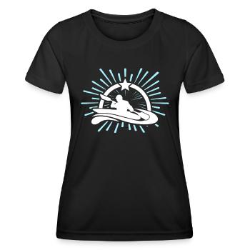 Kayaking Kayak - Frauen Funktions-T-Shirt - Schwarz - Vorne - AI Model Female 172 light (172cm)
