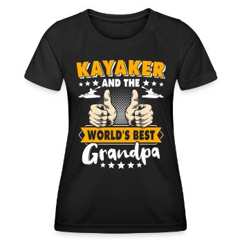 Kayak Opa Kayaking - Frauen Funktions-T-Shirt - Schwarz - Vorne - AI Model Female 172 light (172cm)