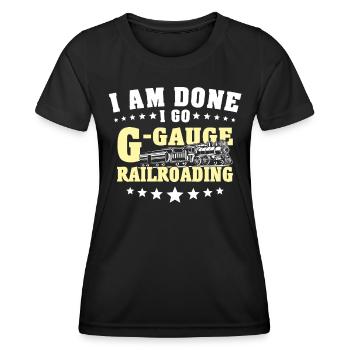 Gartenbahn Spur G Modelleisenbahn - Frauen Funktions-T-Shirt - Schwarz - Vorne - AI Model Female 172 light (172cm)