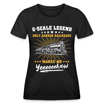 Gartenbahn Legende Garteneisenbahn Spur G - Frauen Funktions-T-Shirt - Schwarz - Vorne - AI Model Female 172 light (172cm)
