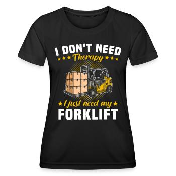 Forklift Therapy Forklift Driver - T-shirt sport Femme - noir - Devant - AI Model Female 172 light (172cm)